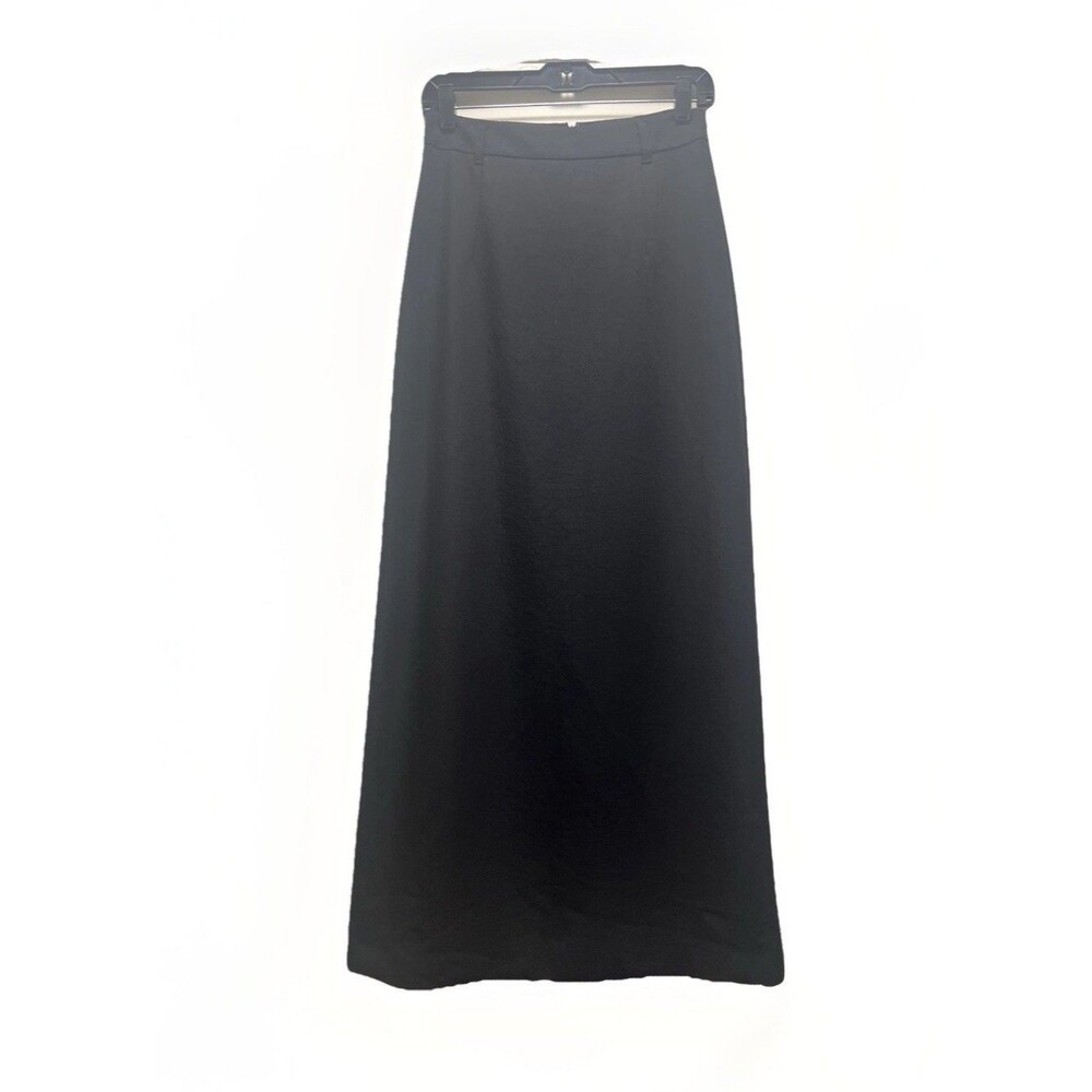 Kookai Black Wool Blend Maxi Skirt FR 36 US 4 Minimalist Black  Capsule Goth